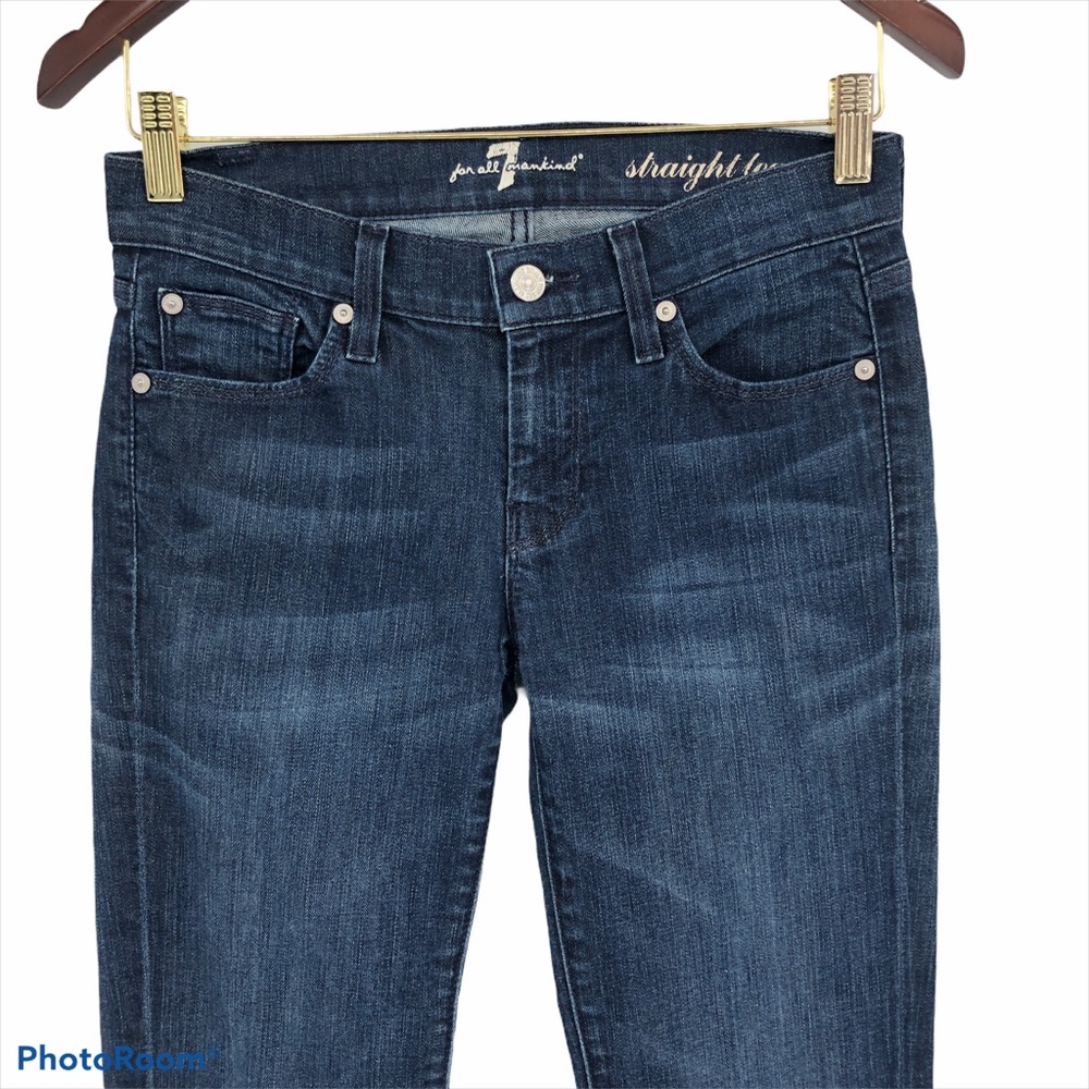 7 For All Mankind Straight Leg Jeans Size 25 - Picture 2 of 12